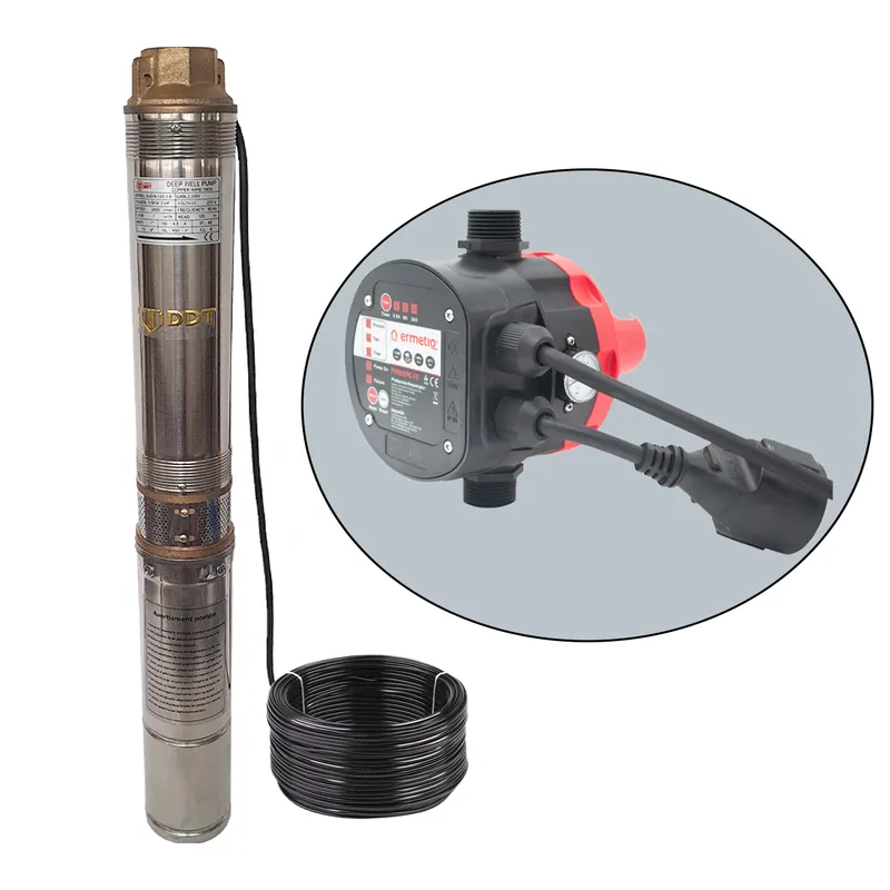 * Promo * Pompa submersibila 8 turbine , 1500 W , cablu alimentare 25 metri + Presostat electronic reglabil Livrare rapidă
